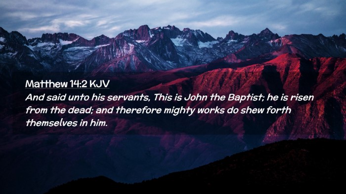 Picture 02 - Matthew 14:2 KJV Desktop Wallpaper - And said unto his servants, This is John the - Desktop Bible Verse Wallpaper