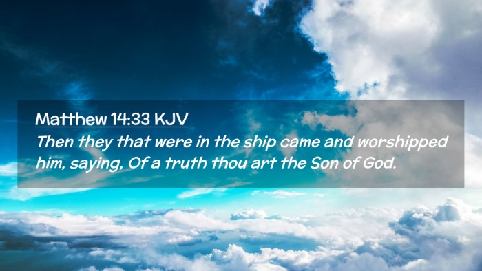 Picture 02 - Matthew 14:33 KJV Desktop Wallpaper - Then they that were in the ship came and - Desktop Bible Verse Wallpaper