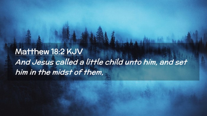 Picture 02 - Matthew 18:2 KJV Desktop Wallpaper - And Jesus called a little child unto him, and set - Desktop Bible Verse Wallpaper