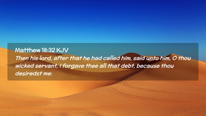 Picture 02 - Matthew 18:32 KJV Desktop Wallpaper - Then his lord, after that he had called him, said - Desktop Bible Verse Wallpaper