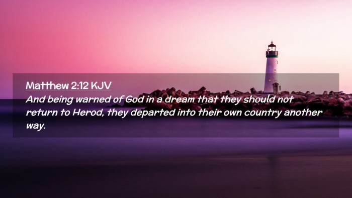 Picture 02 - Matthew 2:12 KJV Desktop Wallpaper - And being warned of God in a dream that they - Desktop Bible Verse Wallpaper