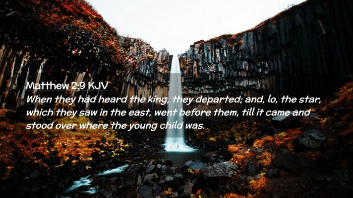 Picture 02 - Matthew 2:9 KJV Desktop Wallpaper - When they had heard the king, they departed; and, - Desktop Bible Verse Wallpaper