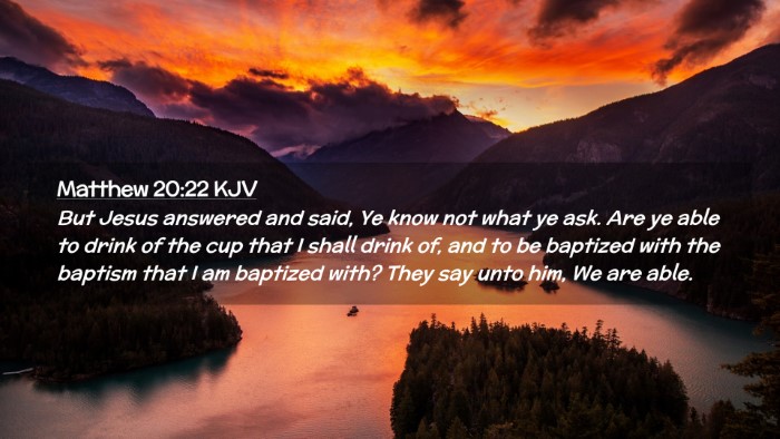 Picture 02 - Matthew 20:22 KJV Desktop Wallpaper - But Jesus answered and said, Ye know not what ye - Desktop Bible Verse Wallpaper