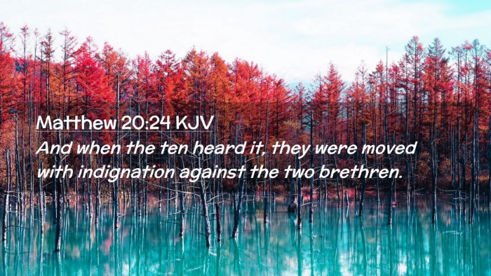 Picture 02 - Matthew 20:24 KJV Desktop Wallpaper - And when the ten heard it, they were moved with - Desktop Bible Verse Wallpaper