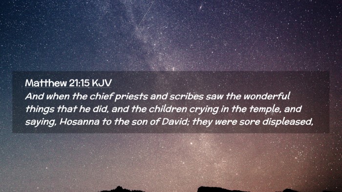 Picture 02 - Matthew 21:15 KJV Desktop Wallpaper - And when the chief priests and scribes saw the - Desktop Bible Verse Wallpaper