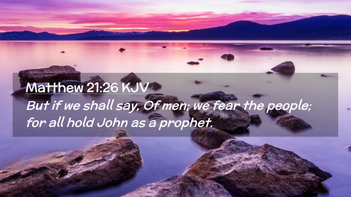 Picture 02 - Matthew 21:26 KJV Desktop Wallpaper - But if we shall say, Of men; we fear the people; - Desktop Bible Verse Wallpaper