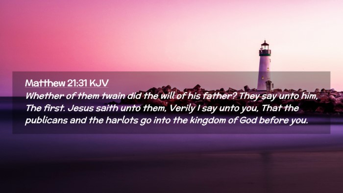 Picture 02 - Matthew 21:31 KJV Desktop Wallpaper - Whether of them twain did the will of his father? - Desktop Bible Verse Wallpaper