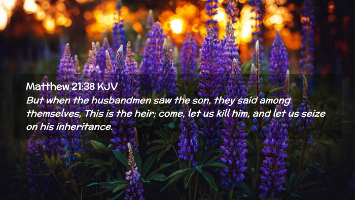 Picture 02 - Matthew 21:38 KJV Desktop Wallpaper - But when the husbandmen saw the son, they said - Desktop Bible Verse Wallpaper