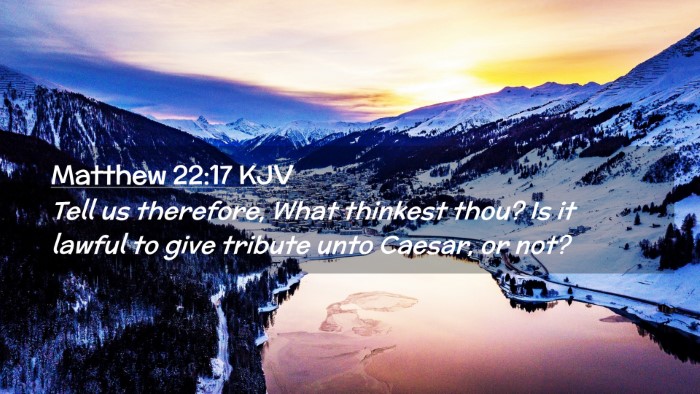 Picture 02 - Matthew 22:17 KJV Desktop Wallpaper - Tell us therefore, What thinkest thou? Is it - Desktop Bible Verse Wallpaper