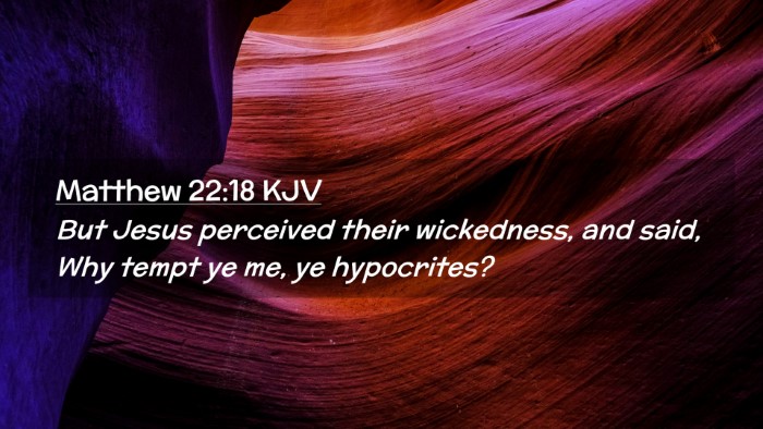 Picture 02 - Matthew 22:18 KJV Desktop Wallpaper - But Jesus perceived their wickedness, and said, - Desktop Bible Verse Wallpaper