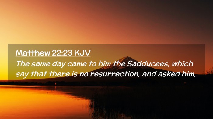 Picture 02 - Matthew 22:23 KJV Desktop Wallpaper - The same day came to him the Sadducees, which say - Desktop Bible Verse Wallpaper