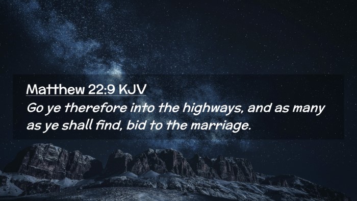 Picture 02 - Matthew 22:9 KJV Desktop Wallpaper - Go ye therefore into the highways, and as many as - Desktop Bible Verse Wallpaper