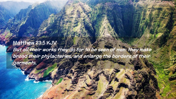Picture 02 - Matthew 23:5 KJV Desktop Wallpaper - But all their works they do for to be seen of - Desktop Bible Verse Wallpaper