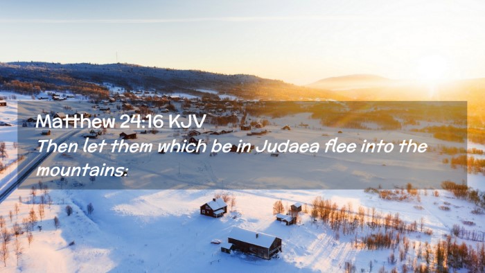 Picture 02 - Matthew 24:16 KJV Desktop Wallpaper - Then let them which be in Judaea flee into the - Desktop Bible Verse Wallpaper