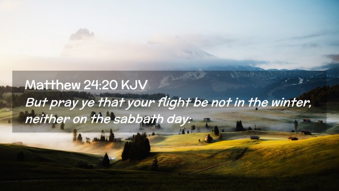 Picture 02 - Matthew 24:20 KJV Desktop Wallpaper - But pray ye that your flight be not in the - Desktop Bible Verse Wallpaper