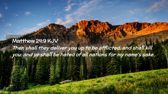 Picture 02 - Matthew 24:9 KJV Desktop Wallpaper - Then shall they deliver you up to be afflicted, - Desktop Bible Verse Wallpaper