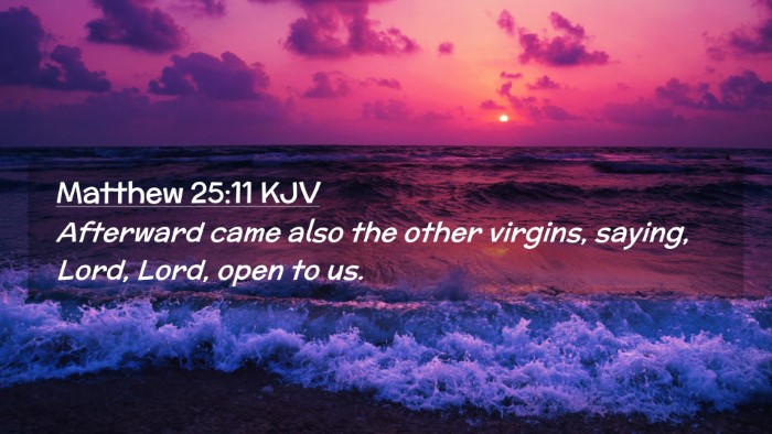 Picture 02 - Matthew 25:11 KJV Desktop Wallpaper - Afterward came also the other virgins, saying, - Desktop Bible Verse Wallpaper