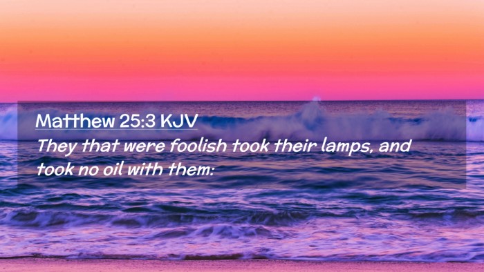 Picture 02 - Matthew 25:3 KJV Desktop Wallpaper - They that were foolish took their lamps, and took - Desktop Bible Verse Wallpaper
