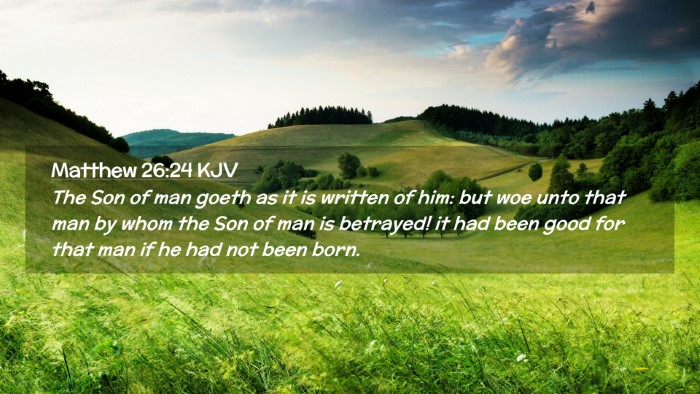Picture 02 - Matthew 26:24 KJV Desktop Wallpaper - The Son of man goeth as it is written of him: but - Desktop Bible Verse Wallpaper