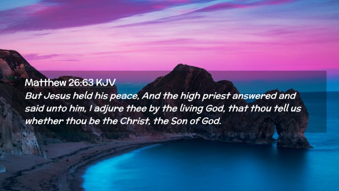 Picture 02 - Matthew 26:63 KJV Desktop Wallpaper - But Jesus held his peace, And the high priest - Desktop Bible Verse Wallpaper