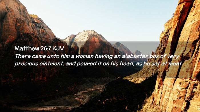 Picture 02 - Matthew 26:7 KJV Desktop Wallpaper - There came unto him a woman having an alabaster - Desktop Bible Verse Wallpaper