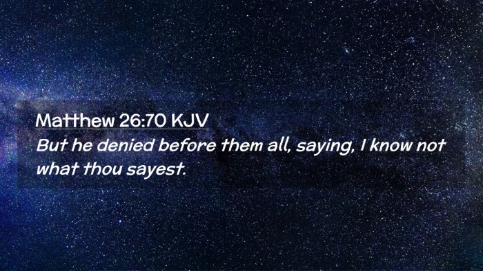 Picture 02 - Matthew 26:70 KJV Desktop Wallpaper - But he denied before them all, saying, I know not - Desktop Bible Verse Wallpaper