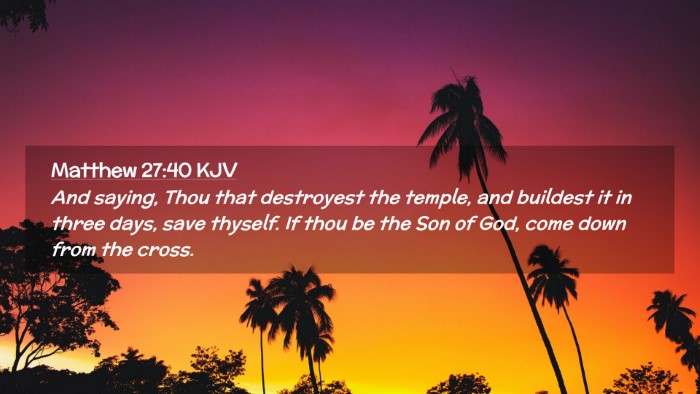 Picture 02 - Matthew 27:40 KJV Desktop Wallpaper - And saying, Thou that destroyest the temple, and - Desktop Bible Verse Wallpaper
