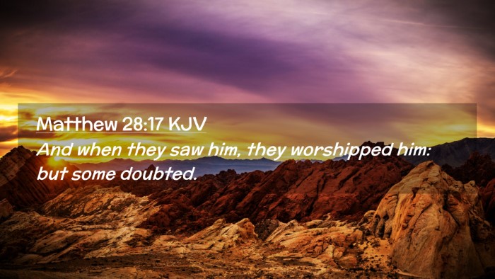 Picture 02 - Matthew 28:17 KJV Desktop Wallpaper - And when they saw him, they worshipped him: but - Desktop Bible Verse Wallpaper