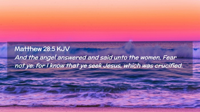 Picture 02 - Matthew 28:5 KJV Desktop Wallpaper - And the angel answered and said unto the women, - Desktop Bible Verse Wallpaper