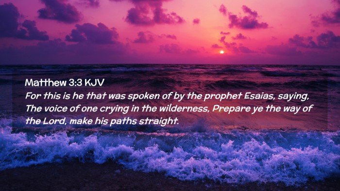 Picture 02 - Matthew 3:3 KJV Desktop Wallpaper - For this is he that was spoken of by the prophet - Desktop Bible Verse Wallpaper