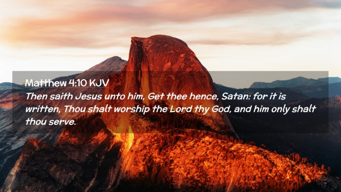 Picture 02 - Matthew 4:10 KJV Desktop Wallpaper - Then saith Jesus unto him, Get thee hence, Satan: - Desktop Bible Verse Wallpaper