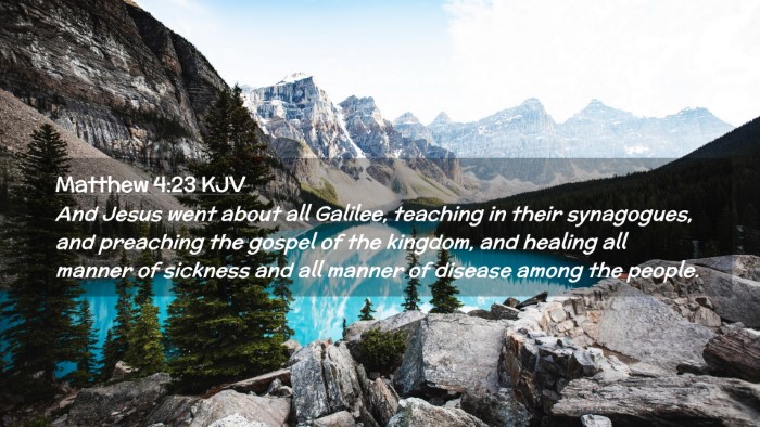 Picture 02 - Matthew 4:23 KJV Desktop Wallpaper - And Jesus went about all Galilee, teaching in - Desktop Bible Verse Wallpaper