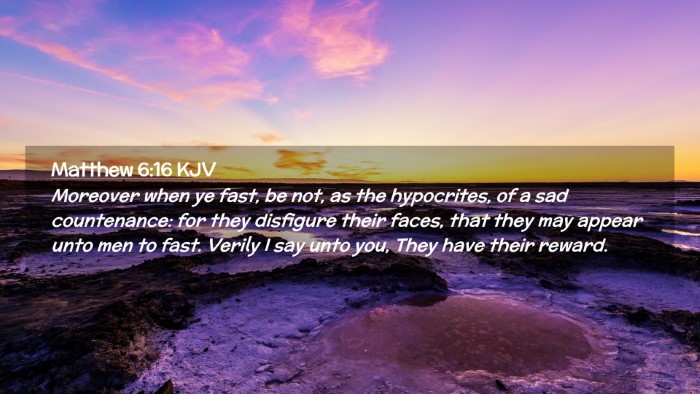 Picture 02 - Matthew 6:16 KJV Desktop Wallpaper - Moreover when ye fast, be not, as the hypocrites, - Desktop Bible Verse Wallpaper