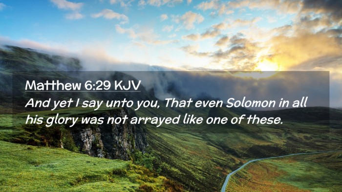 Picture 02 - Matthew 6:29 KJV Desktop Wallpaper - And yet I say unto you, That even Solomon in all - Desktop Bible Verse Wallpaper