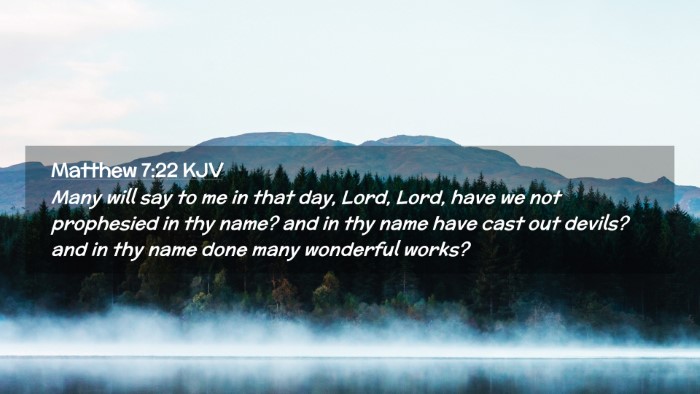Picture 02 - Matthew 7:22 KJV Desktop Wallpaper - Many will say to me in that day, Lord, Lord, have - Desktop Bible Verse Wallpaper