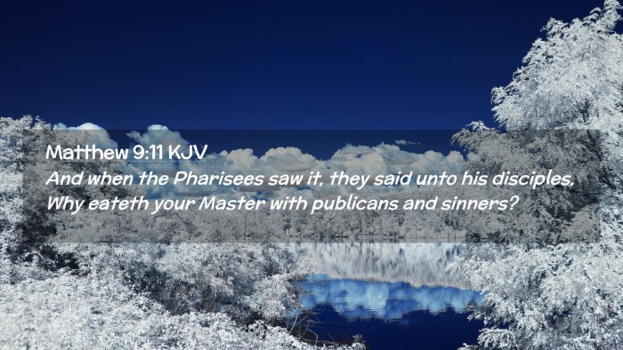 Picture 02 - Matthew 9:11 KJV Desktop Wallpaper - And when the Pharisees saw it, they said unto his - Desktop Bible Verse Wallpaper