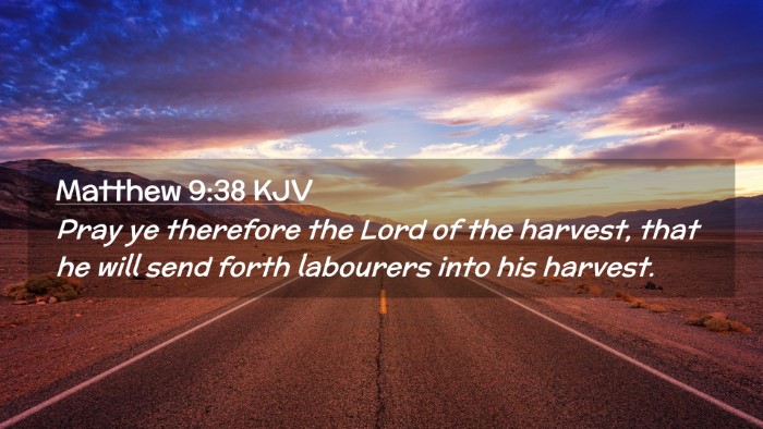 Picture 02 - Matthew 9:38 KJV Desktop Wallpaper - Pray ye therefore the Lord of the harvest, that - Desktop Bible Verse Wallpaper