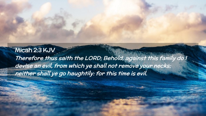 Picture 02 - Micah 2:3 KJV Desktop Wallpaper - Therefore thus saith the LORD; Behold, against - Desktop Bible Verse Wallpaper