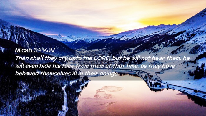 Picture 02 - Micah 3:4 KJV Desktop Wallpaper - Then shall they cry unto the LORD, but he will - Desktop Bible Verse Wallpaper
