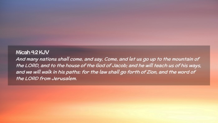 Picture 02 - Micah 4:2 KJV Desktop Wallpaper - And many nations shall come, and say, Come, and - Desktop Bible Verse Wallpaper