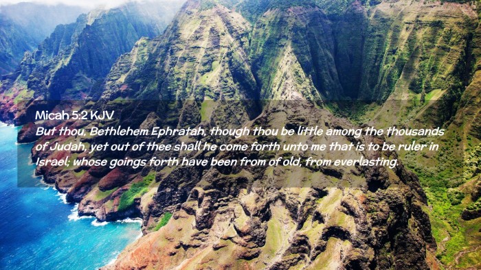 Picture 02 - Micah 5:2 KJV Desktop Wallpaper - But thou, Bethlehem Ephratah, though thou be - Desktop Bible Verse Wallpaper