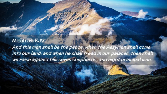 Picture 02 - Micah 5:5 KJV Desktop Wallpaper - And this man shall be the peace, when the - Desktop Bible Verse Wallpaper