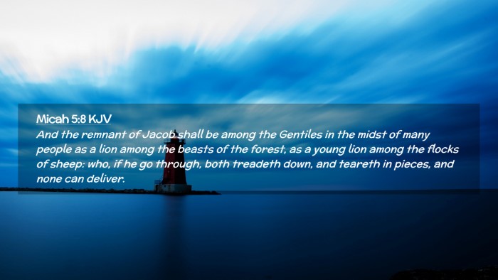 Picture 02 - Micah 5:8 KJV Desktop Wallpaper - And the remnant of Jacob shall be among the - Desktop Bible Verse Wallpaper
