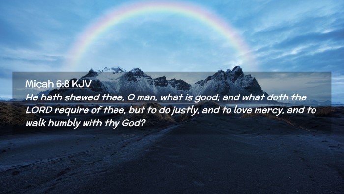 Picture 02 - Micah 6:8 KJV Desktop Wallpaper - He hath shewed thee, O man, what is good; and - Desktop Bible Verse Wallpaper