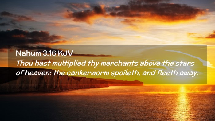 Picture 02 - Nahum 3:16 KJV Desktop Wallpaper - Thou hast multiplied thy merchants above the - Desktop Bible Verse Wallpaper