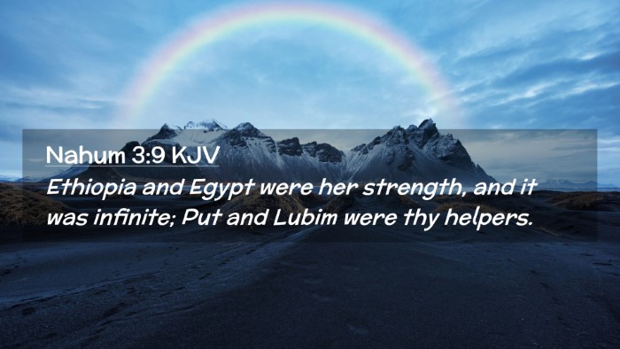Picture 02 - Nahum 3:9 KJV Desktop Wallpaper - Ethiopia and Egypt were her strength, and it was - Desktop Bible Verse Wallpaper