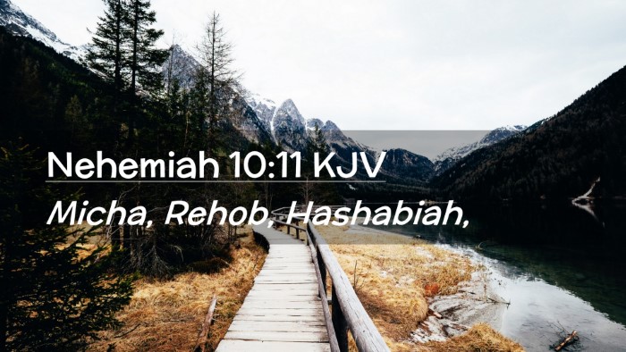 Picture 02 - Nehemiah 10:11 KJV Desktop Wallpaper - Micha, Rehob, - Desktop Bible Verse Wallpaper