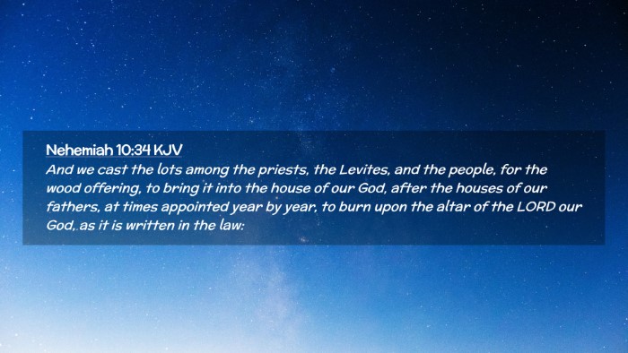 Picture 02 - Nehemiah 10:34 KJV Desktop Wallpaper - And we cast the lots among the priests, the - Desktop Bible Verse Wallpaper