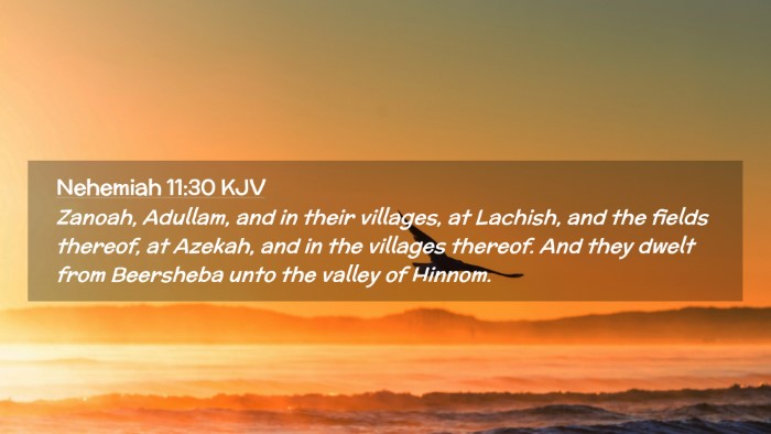Picture 02 - Nehemiah 11:30 KJV Desktop Wallpaper - Zanoah, Adullam, and in their villages, at - Desktop Bible Verse Wallpaper