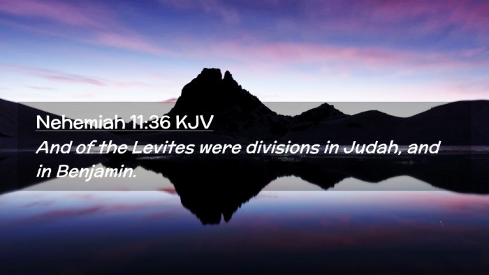 Picture 02 - Nehemiah 11:36 KJV Desktop Wallpaper - And of the Levites were divisions in Judah, and - Desktop Bible Verse Wallpaper